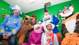 SATURDAY MORNING ALL-YOU-CAN-EAT-CEREAL CARTOON PARTY!